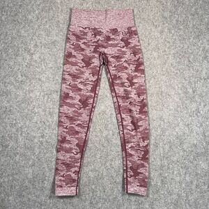 Gymshark Berry Red Camo Camouflage Seamless High Waist Leggings Size S